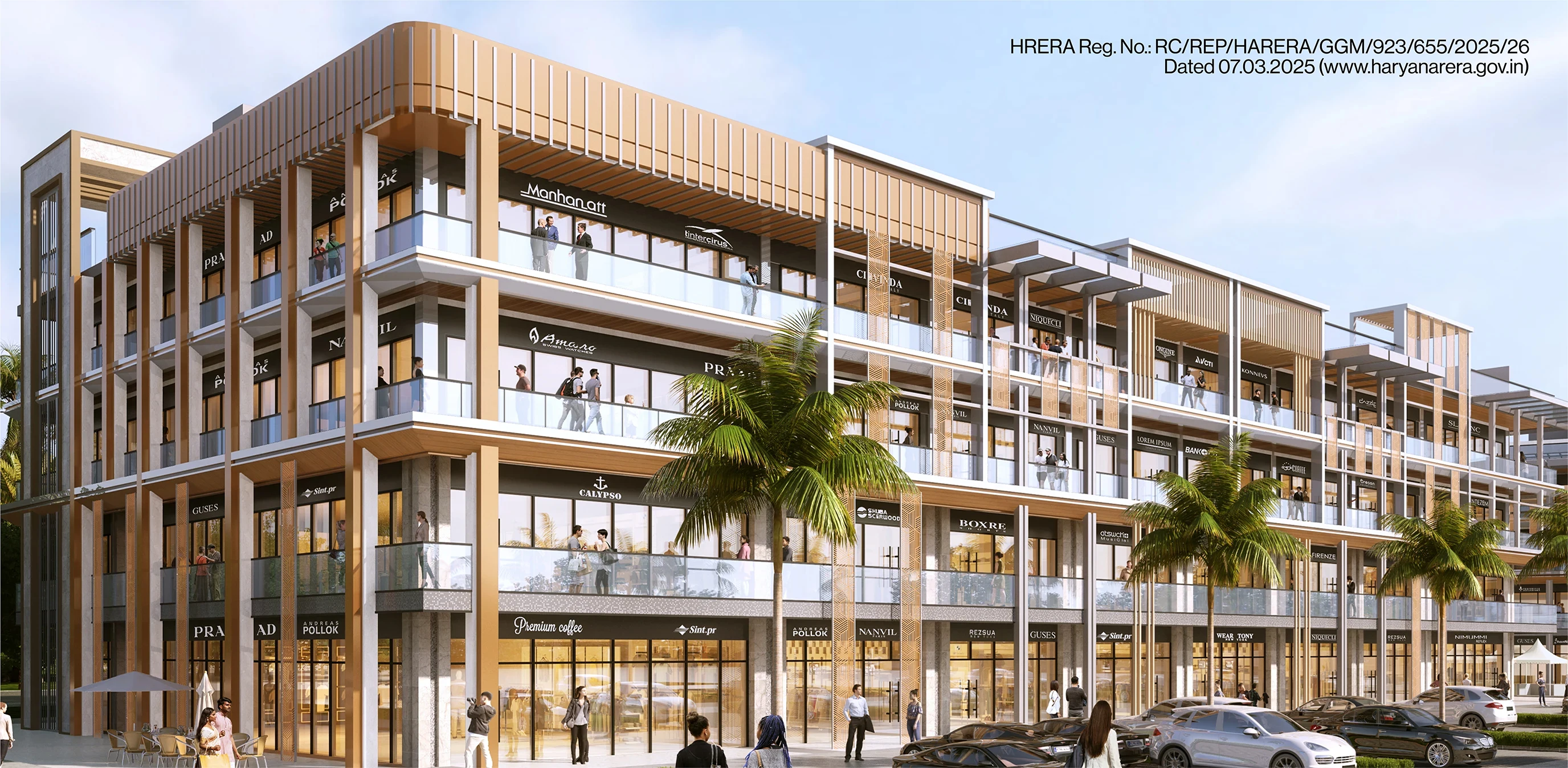 Premium retail shops at The Bazaria commercial complex